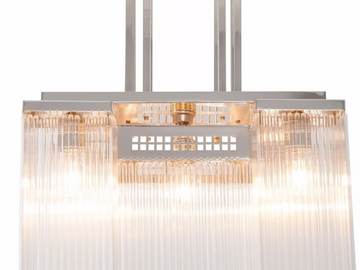 HOFFMANN II - Handmade nickel chandelier by Patinas Lighting - view 3